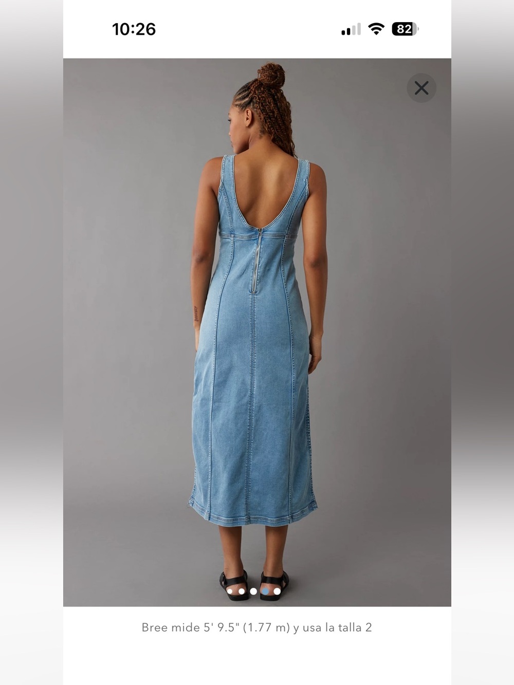 WESTERN STYLE🐎 American Eagle Outfitters Light Blue Denim Dress - Picture 2 of 9